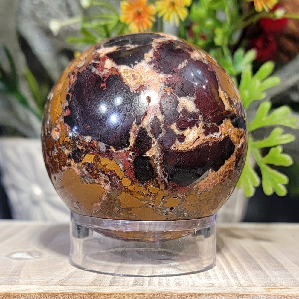NEW 62MM BRECCIATED JASPER SPHERE
